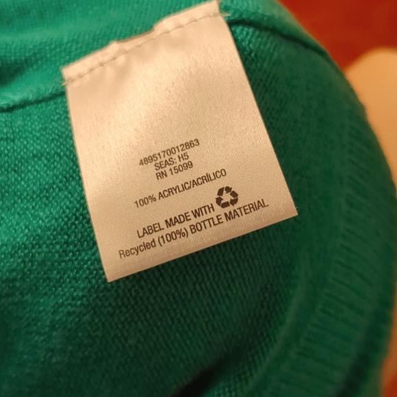 Laura Scott Green Acrylic Holiday Sweater XL - Picture 5 of 7